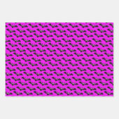 ジャックオランタンこうもりハローウィンパーティ紫 ラッピングペーパーシート (正面2)