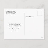 ジャックオランタンこうもりマンショ幽霊のよく出るンハロウィーン シーズンポストカード (裏面)