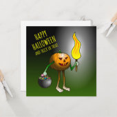 ジャックオランタンのトリックまたはトリート カード (正面/裏面インサイチュ)