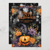 ジャックオランタンウィッチハットフローラハロウィンカード シーズンカード (正面/裏面)