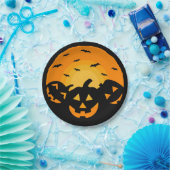 ジャックオランタンカボチャ彫りハローウィンパーティ ペーパープレート (パーティー)