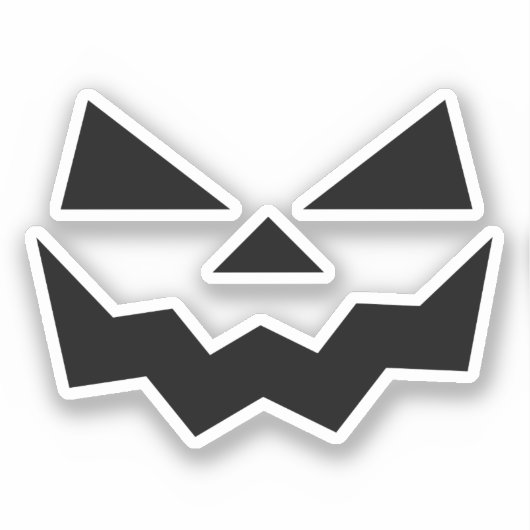 ジャックオランタンカボチャ顔 シール (正面)