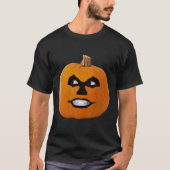 ジャックオランタンシニスター顔ハロウィンユニセックス Tシャツ (正面)