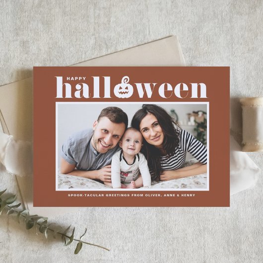 ジャックオランタンテラコッタフォトハッピーハローウィン シーズンカード