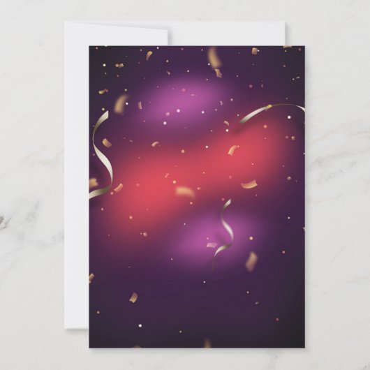 ジャックオランタンディスコボール大人ハローウィンパーティ 招待状 (裏面)