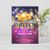 ジャックオランタンディスコボール大人ハローウィンパーティ 招待状 (スタンド正面)