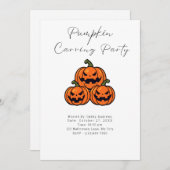 ジャックオランタントリオパンプキンカービングパーティー 招待状 (正面/裏面)