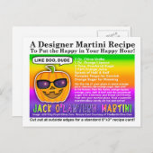 ジャックオランタンハロウィンカクテルレシピはがき ポストカード (正面/裏面)