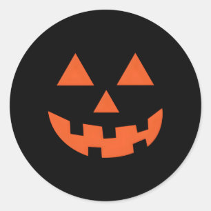 ジャックオランタンハロウィンカボチャ顔トリックまたはトル ラウンドシール