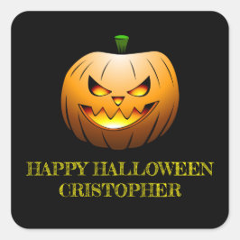 ジャックオランタンハロウィンカボチャ スクエアシール