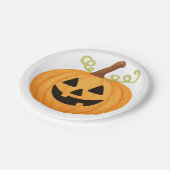 ジャックオランタンハロウィン ペーパープレート (アングル)
