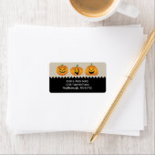 ジャックオランタンハロウィーン差出人住所ラベル ラベル (インサイチュ)