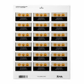 ジャックオランタンハロウィーン差出人住所ラベル ラベル (フルシート)