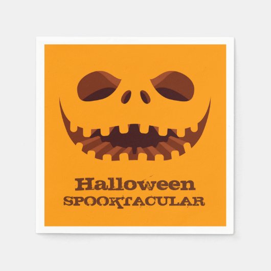 ジャックオランタンハローウィンパーティ スタンダードカクテルナプキン (正面)