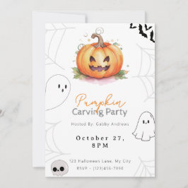 ジャックオランタンパンプキンカービングパーティー 招待状