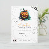 ジャックオランタンパンプキンカービングパーティー 招待状 (スタンド正面)