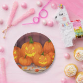 ジャックオランタンパンプキンスハローウィンパーティ ペーパープレート (パーティー)