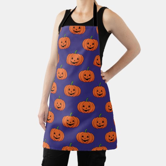 ジャックオランタンパンプキンハロウィンパターン エプロン (インサイチュ)