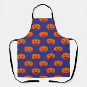 ジャックオランタンパンプキンハロウィンパターン エプロン (正面)