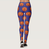 ジャックオランタンパンプキンハロウィンパターン レギンス (裏面)