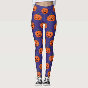 ジャックオランタンパンプキンハロウィンパターン レギンス