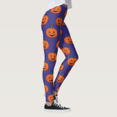 ジャックオランタンパンプキンハロウィンパターン レギンス (右)