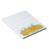 ジャックオランタンパンプキンハロウィーンの水彩並び ノートパッド (アングル)