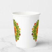 ジャックオランタンパンプキンハロウィーンの花 紙コップ (右)