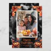ジャックオランタンフォトハッピーハローウィンカード シーズンカード (正面/裏面)
