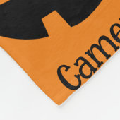 ジャックオランタンブラックオレンジパーソナライズされた色の名前 フリースブランケット (角)