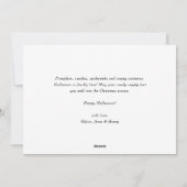 ジャックオランタンブラックフォトハッピーハローウィン シーズンカード (裏面)