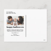 ジャックオランタンブラックフォトハッピーハローウィン シーズンポストカード (裏面)