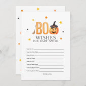 ジャックオランタンベビーシャワー、ベビー願い ノートカード (正面/裏面)