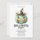 ジャックオランタンミント不気味ハローウィンパーティ 招待状 (正面)