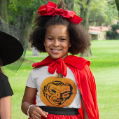 ジャックオランタンヴァンパイア顔ハロウィンガールズ Tシャツ