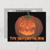 ジャックオランタン招待状カスタムハロウィンカード 招待状 (正面/裏面)