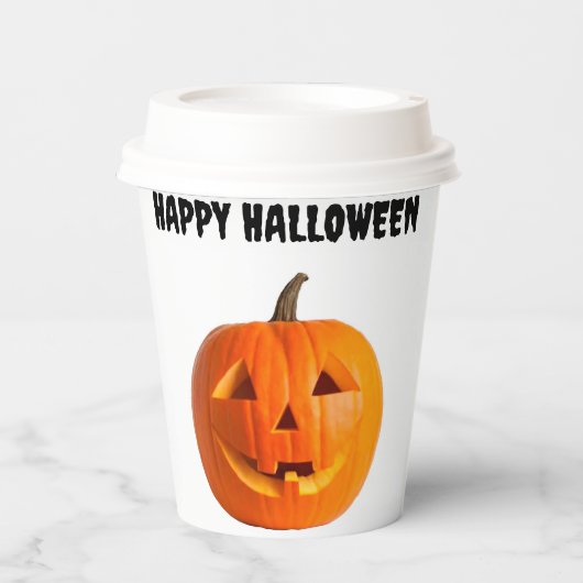 ジャックオランタン紙カップ 紙コップ (正面)