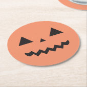 ジャックオランタン紙コースター ラウンドペーパーコースター (アングル)