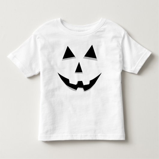 ジャックオランタン顔オレンジのハロウィーンの衣装 Tシャツ (正面)