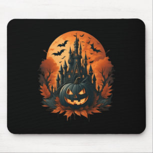 ジャックオランタン顔ハロウィンパンプキ不気味ン マウスパッド
