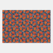 ジャックオランタン&コブパターンパンプキンハロウィーン ラッピングペーパーシート (正面3)