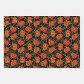 ジャックオランタン&コブパターンパンプキンハロウィーン ラッピングペーパーシート (正面)