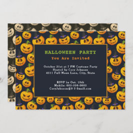 ジャックオランタン&幽霊カボチャハローウィンパーティ 招待状