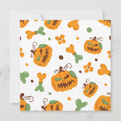 ジャックオーランタンと骨の怖可愛いハロウィンパーティー 招待状 (裏面)
