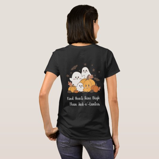 ジャックオーランタンより優しい心の方が輝いてる Tシャツ (裏面フル)