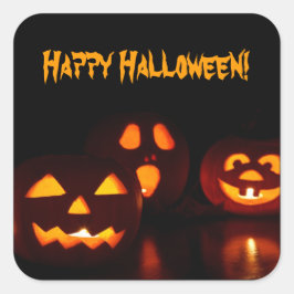 ジャックオーランタンステッカー スクエアシール