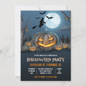 ジャックオーランタン ハロウィン 誕生日パーティー 招待状 (正面)