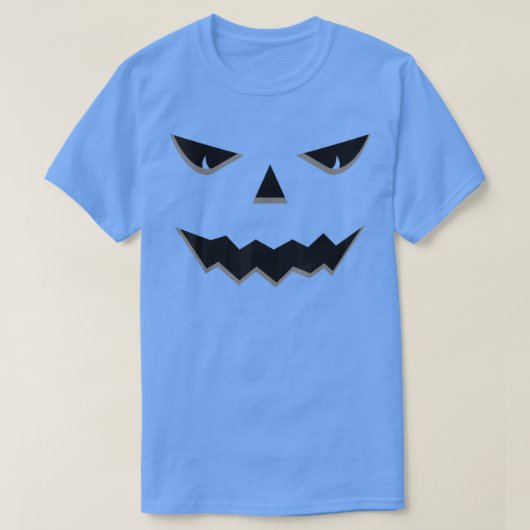 ジャックオールタンカボチャ顔ハロウィーン Tシャツ (デザイン正面)