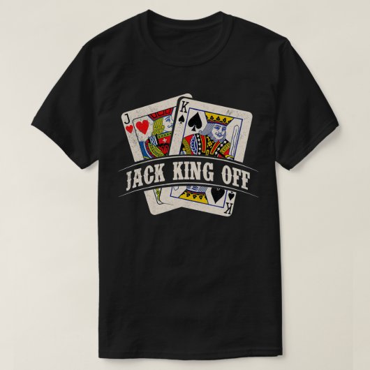 ジャックキングオフトランプのポーカーカードプレイヤーカジノギャンブラーGa Tシャツ (デザイン正面)