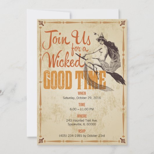 ジャックグッドタイムハロウィーン招待状 招待状 (正面)